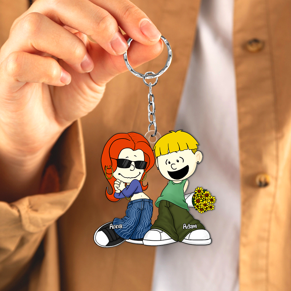 Personalized Couple Keychain - Gangsta Love Keychains PopCulturePrints