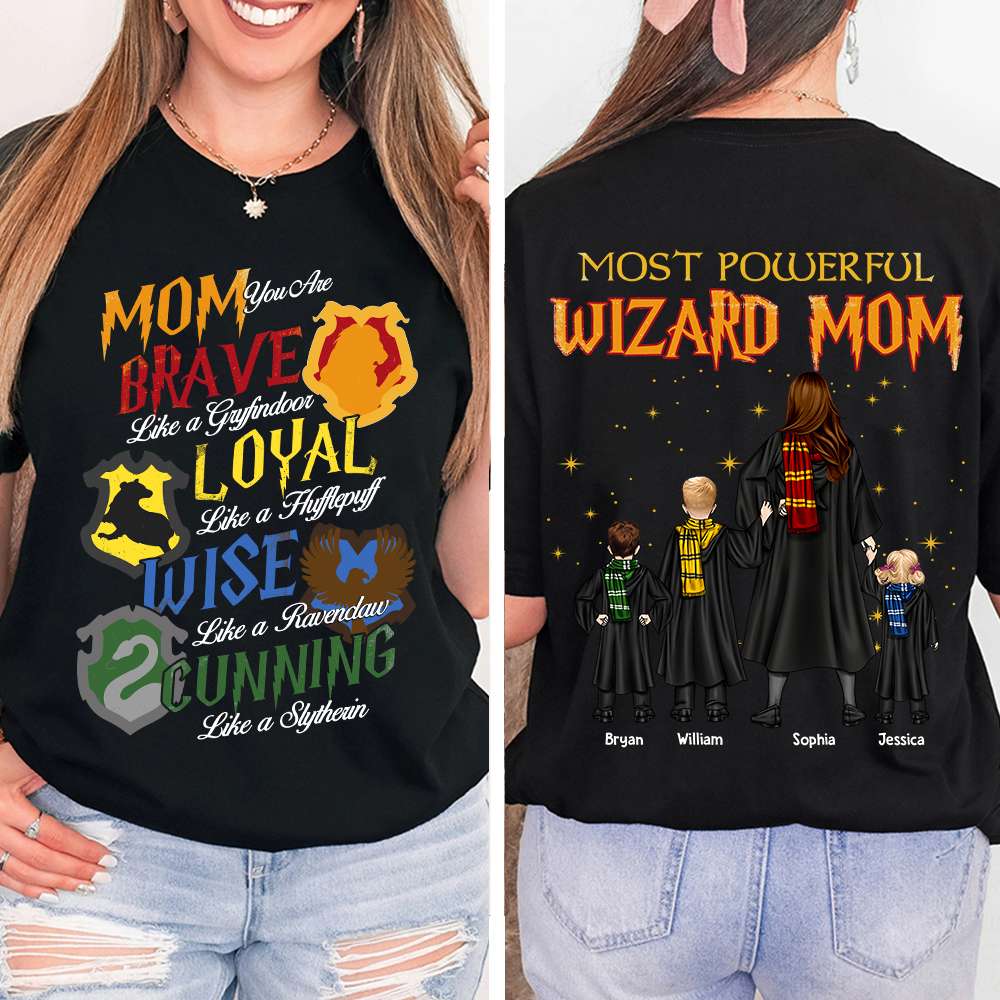 Most Powerful Wizard Mom Personalized T-Shirt