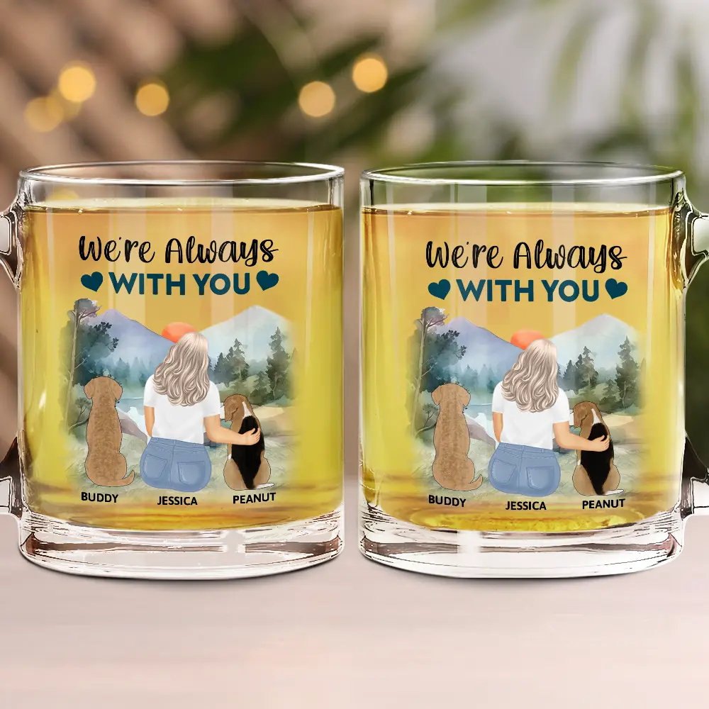 A Bond That Can't Be Broken - Personalized Glass Mug for Dog Moms and Dog Dads Glass Mug PopCulturePrints