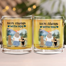 Load image into Gallery viewer, A Bond That Can&#39;t Be Broken - Personalized Glass Mug for Dog Moms and Dog Dads Glass Mug PopCulturePrints
