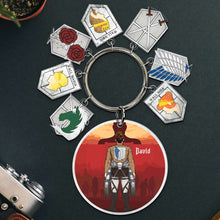 Load image into Gallery viewer, Custom Anime Keychain for Fans - Attack Defense Design Keychains PopCulturePrints
