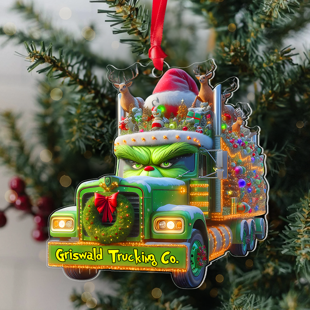 Customized Christmas Truck Ornament - Save Christmas in Style Ornament PopCulturePrints