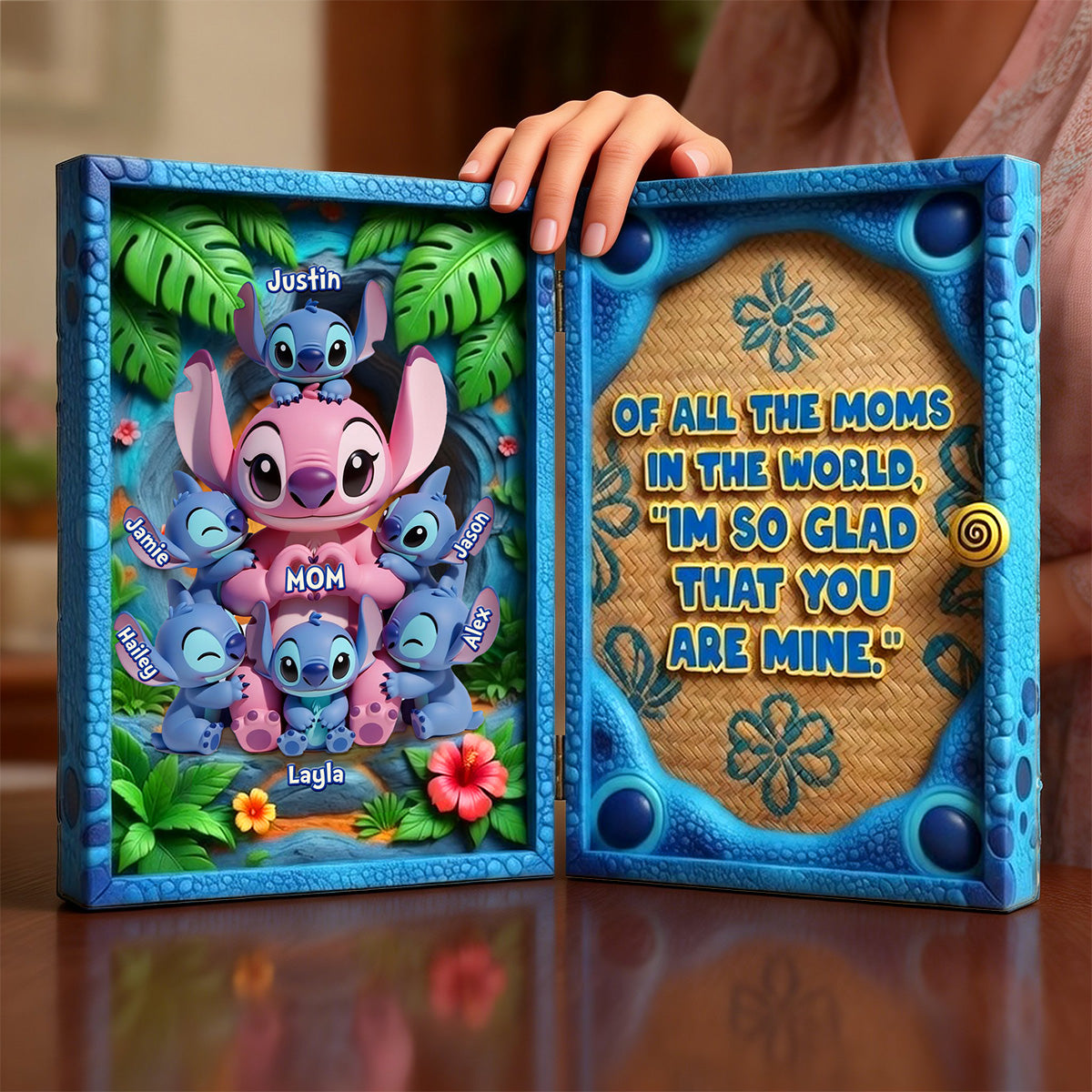 Of All The Moms In The World, I'm So Glad That You Are Mine - Personalized Little Monster Loves Mom Acrylic Plaque Shaped Plaques PopCulturePrints