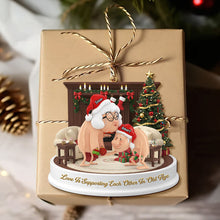 Load image into Gallery viewer, Love Is Supporting Each Other In Old Age - Funny Old Couple Ornament - Personalized Christmas Gift for Couples Ornament PopCulturePrints
