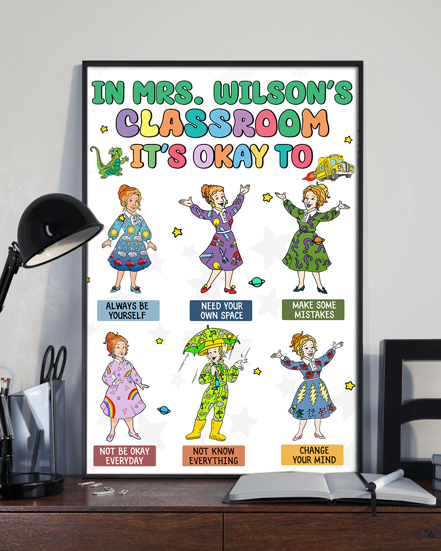Personalized Teacher Poster: Classroom Positive Affirmations Poster & Canvas PopCulturePrints