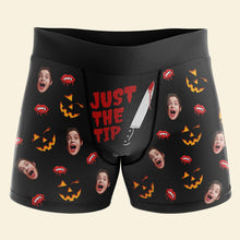 Load image into Gallery viewer, Personalized Halloween Boxer Briefs - Custom Photo Gift for Couples
