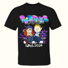 Load image into Gallery viewer, Personalized Partner In Crime Shirt for Couples - Y2K Style Shirts PopCulturePrints
