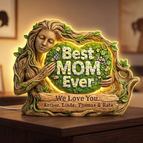 Best MOM Ever - Personalized Forest Mom Acrylic Light Box - Unique Gift for Mom, Grandma & Loved Ones Light Box PopCulturePrints