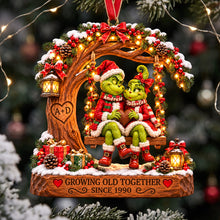 Load image into Gallery viewer, Growing Old Together - Personalized Christmas Ornament for Couples Ornament PopCulturePrints
