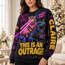 Load image into Gallery viewer, This is an Outrage - Personalized Subterranean Quest Graphic Shirt for Cat Lovers

