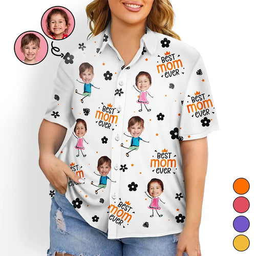 The Best Mom Ever - Custom Photo Hawaiian Shirt for Mother's Day Gifts Hawaiian Shirt PopCulturePrints