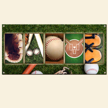 Load image into Gallery viewer, Customizable Metal Wall Art for Baseball Fans - Personalized Name Design Metal Signs PopCulturePrints
