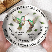 Load image into Gallery viewer, My Mind Still Talks To You - Personalized Ceramic Plate for Remembering Loved Ones Ceramic Plate PopCulturePrints
