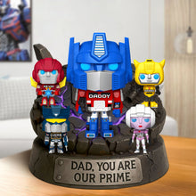 Load image into Gallery viewer, “Dad, You Are Our Prime” - Personalized Robot Dad Plaque - Unique Gift for Dad, Grandpa, and Father Figures Shaped Plaques PopCulturePrints

