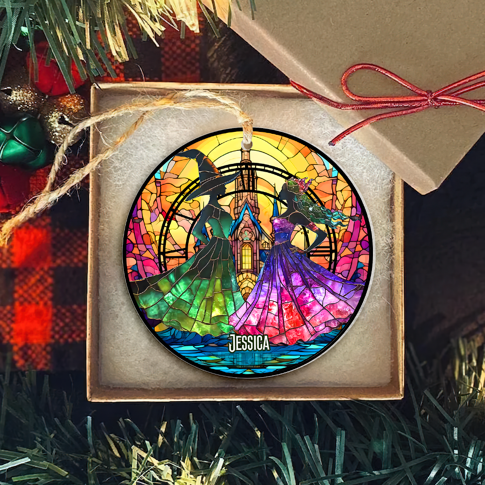 Personalized Besties Christmas Ornament - Magical Witchy Theme Ornament PopCulturePrints
