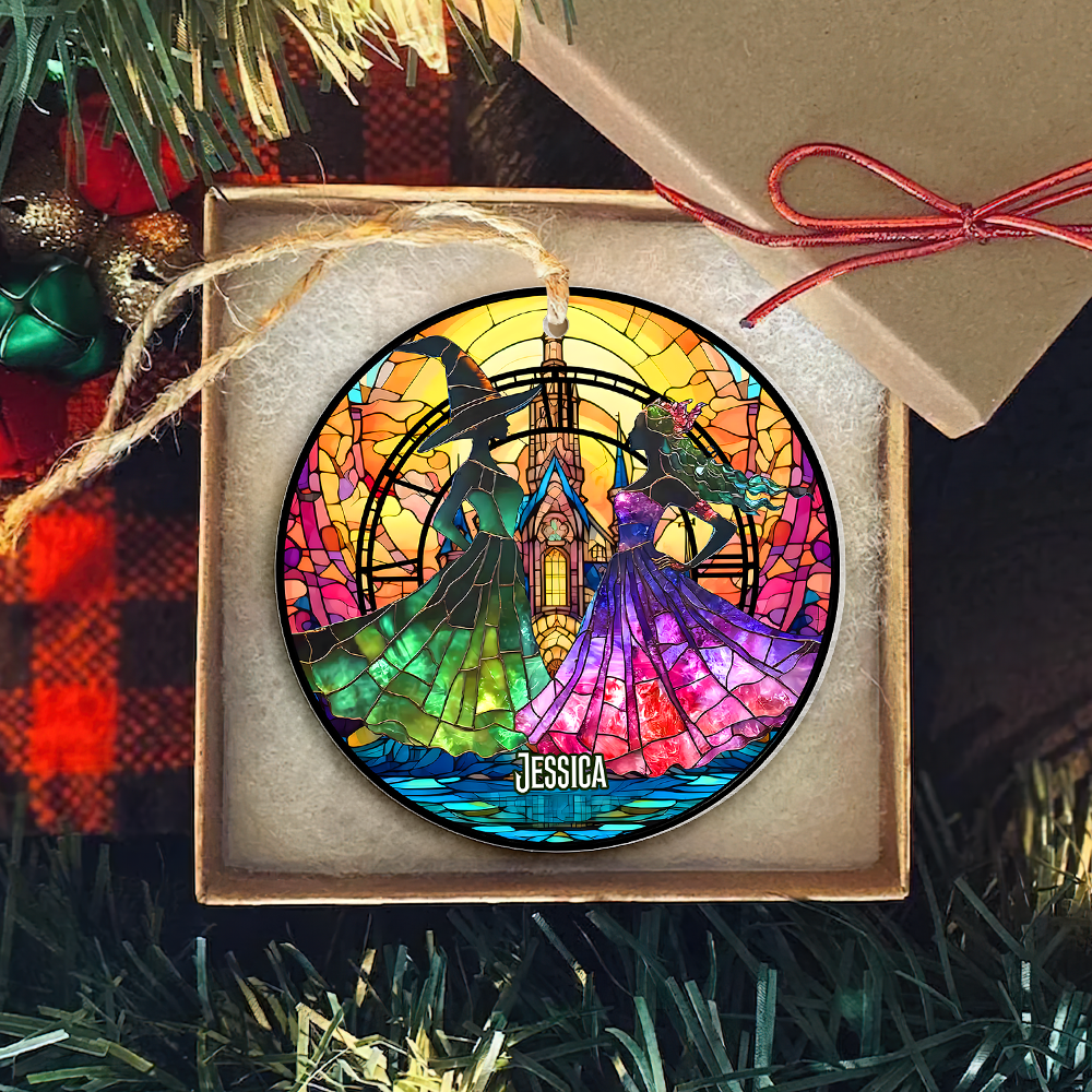 Personalized Christmas Ornament for Best Friends - Witchy Fantasy