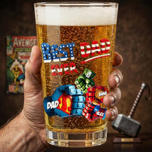 Load image into Gallery viewer, "Best Dad Ever" - Personalized Legendary Dad Drinking Glass - Gift for Dad and Grandpa Beer Glasses PopCulturePrints
