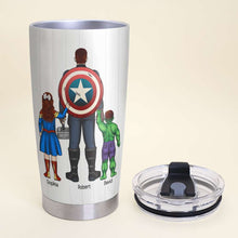 Load image into Gallery viewer, Personalized Superhero Dad Tumbler - Happy Father&#39;s Day Gift
