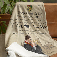 Load image into Gallery viewer, Personalized Wizard Love Blanket for Couples
