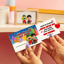 Load image into Gallery viewer, Personalized Christmas Friendship Wooden Slider Ornament Ornament PopCulturePrints
