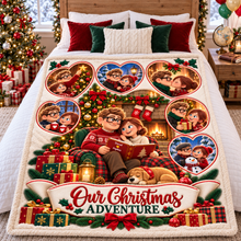Load image into Gallery viewer, Our Christmas Adventure Blanket - Personalized Gift for Couples
