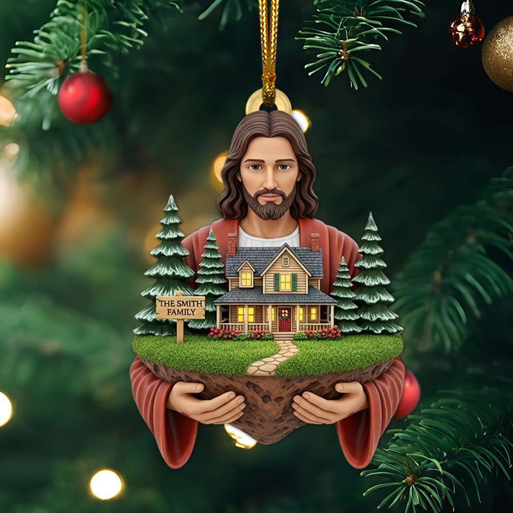 “Blessed is the Family” - Personalized Christmas Ornament - Ideal Gift for Families and Friends Ornament PopCulturePrints