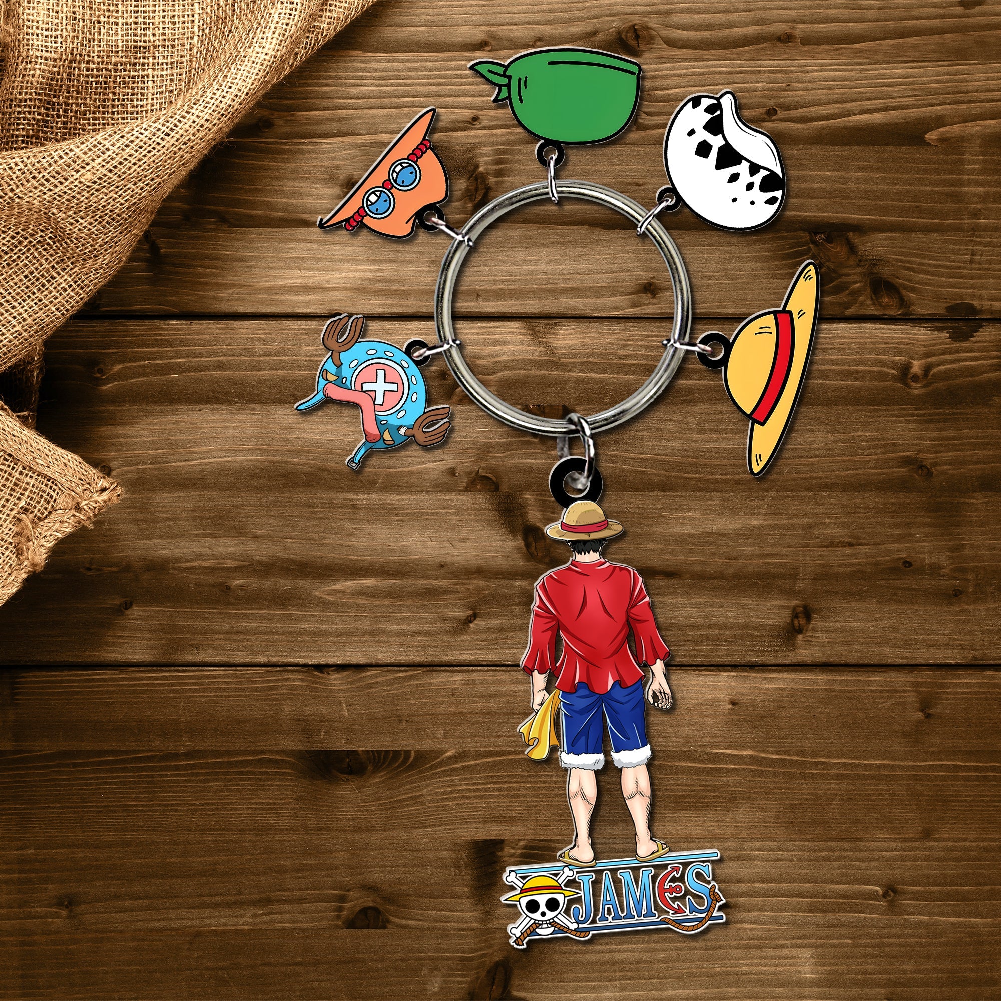 Custom Anime Fan Keychain - Personalized Name Charm Keychains PopCulturePrints