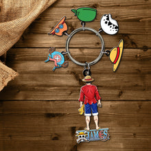 Load image into Gallery viewer, Custom Anime Fan Keychain - Personalized Name Charm Keychains PopCulturePrints
