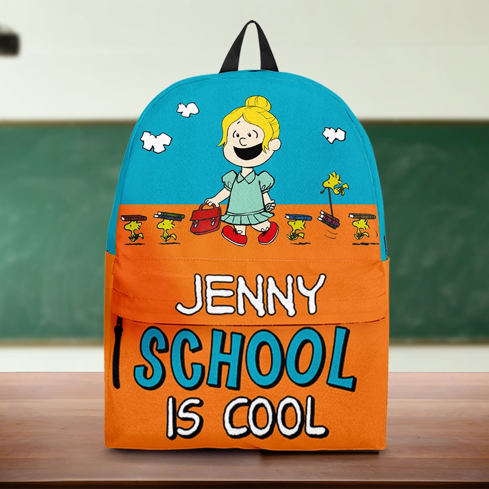 Personalized Kid's Backpack - 'School Is Cool' Design