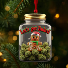 Load image into Gallery viewer, Let&#39;s Get Baked Gingerbread Weed Ornament - Custom Personalized Gift for Cannabis Enthusiasts Ornament PopCulturePrints
