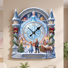Load image into Gallery viewer, The Magic of Christmas is Better Together - Snowy Christmas Hanging Wall Clock | Personalized Gift for Family
