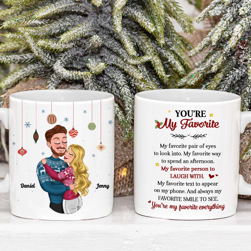 Personalized Couple Hugging Mug - Unique Valentine’s Day Gifts & Christmas Gift Coffee Mug PopCulturePrints