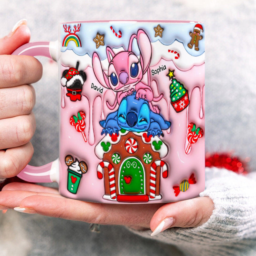 Personalized Cartoon Couple Christmas Mug | Custom Holiday Gift | Valentine's Day Gifts Coffee Mug PopCulturePrints