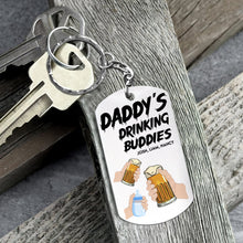 Load image into Gallery viewer, Custom &#39;Daddy&#39;s Drinking Buddies&#39; Keychain - Personalized Gift for Dad Keychains PopCulturePrints
