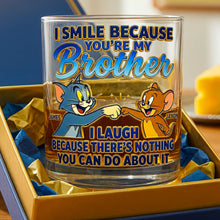 Load image into Gallery viewer, I Smile Because You're My Brother - Funny Personalized Round Glass Gift
