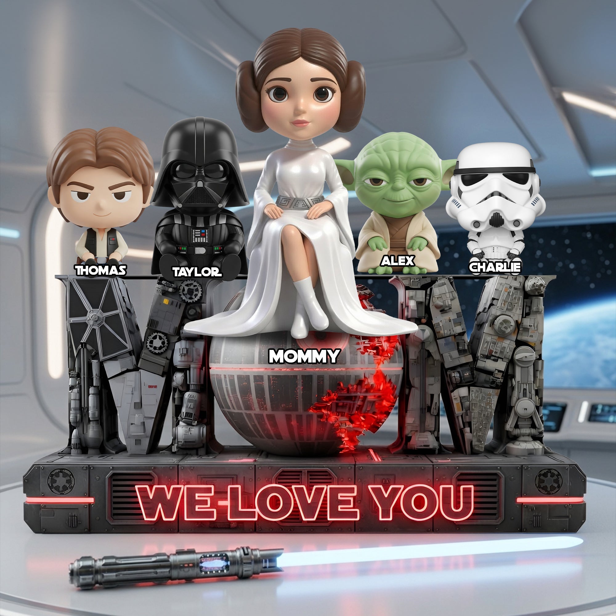 “We Love You, Mommy!” - Universe Protector Acrylic Plaque - Personalized Gifts for Mother's Day Shaped Plaques PopCulturePrints
