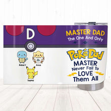 Load image into Gallery viewer, Personalized Pokedad Tumbler - The One and Only Master Dad Gift
