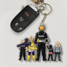 Load image into Gallery viewer, “Super Dad - The Best Gift for Every Dad!” - Personalized Keychain for Dad, Grandpa, or Papa Keychains PopCulturePrints
