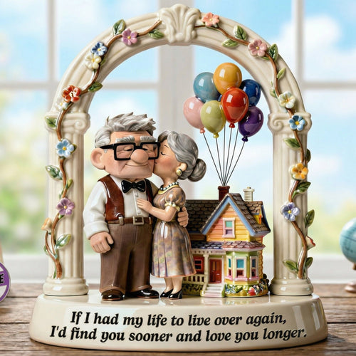 If I Had My Life to Live Over Again - Personalized Kissing Old Couple Acrylic Plaque - Gift for Couples & Loved Ones Shaped Plaques PopCulturePrints