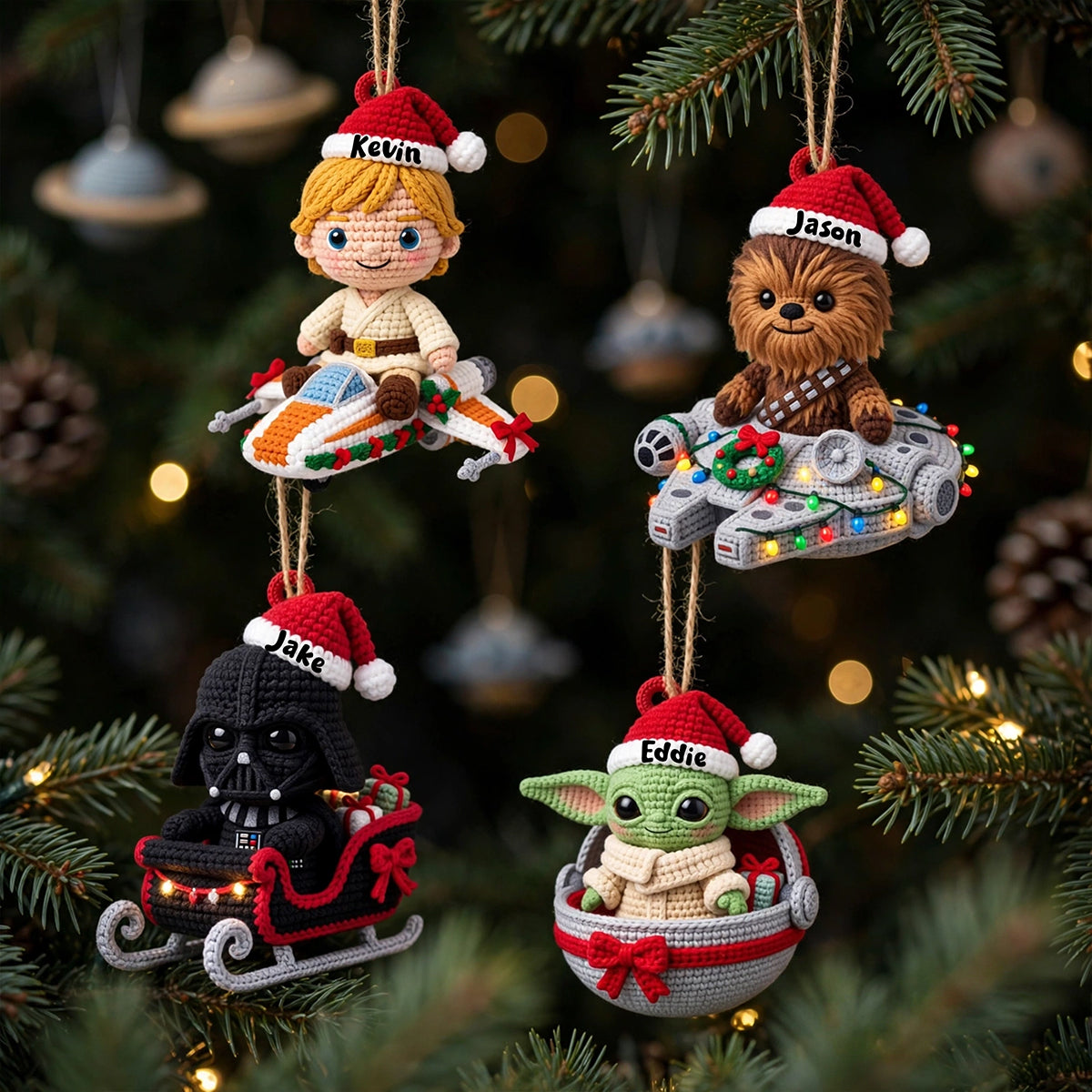 “Celebrate the Universe, Little Warriors!” - Custom Acrylic Ornament - Personalized Gift for Christmas Lovers, Kids, Couples, Friends Ornament PopCulturePrints