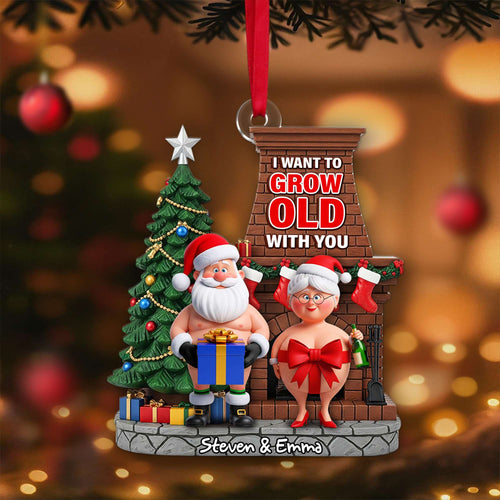 Funny Old Couple Ornament - 