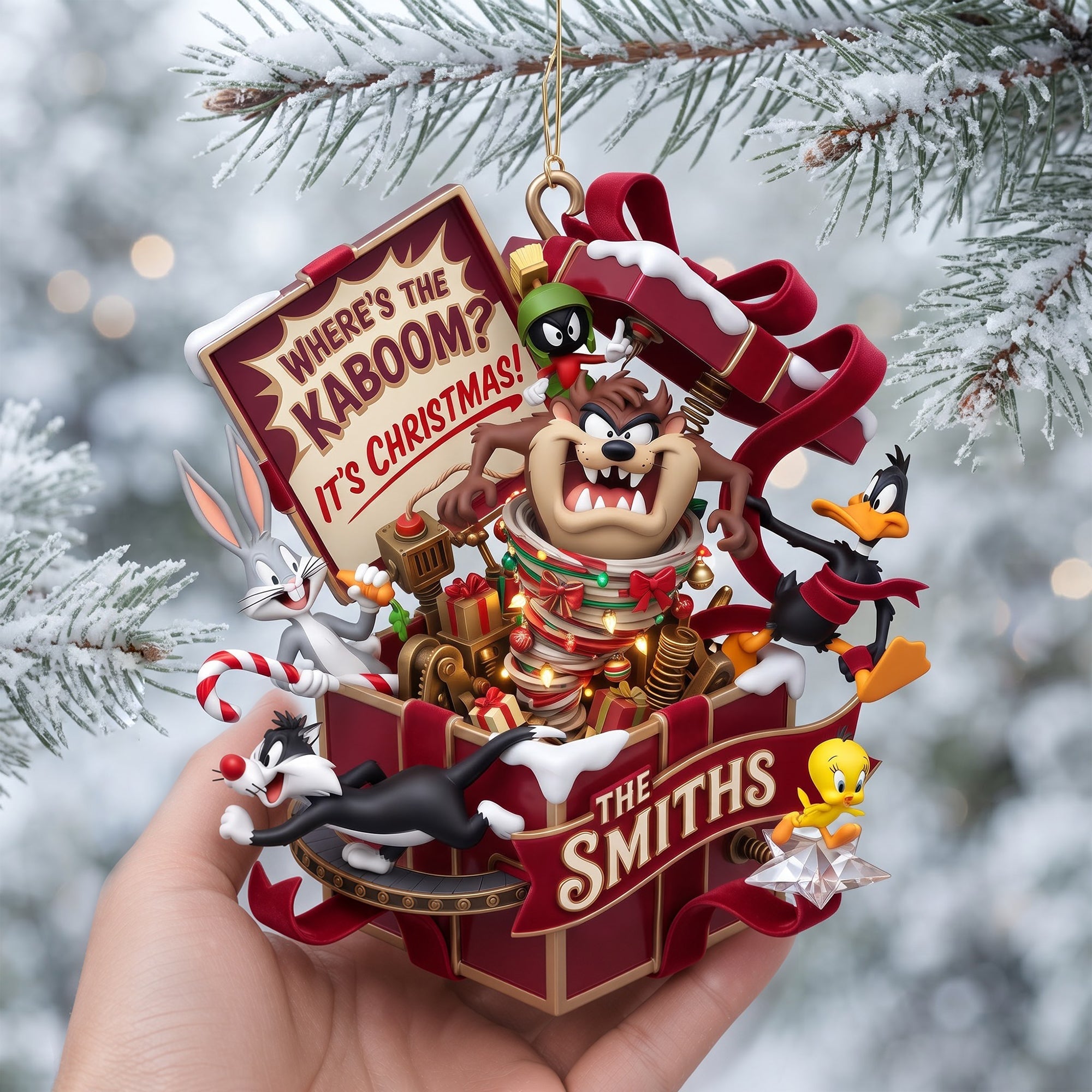 “Where’s the Kaboom? It’s Christmas!” - Classic Cartoon Acrylic Ornament - Personalized Gift for Christmas
