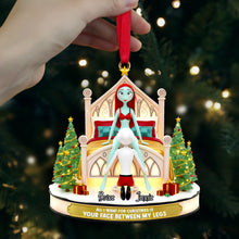 Load image into Gallery viewer, All I Want For Christmas Is Your Face Between My Legs - Naughty Spooky Couple Ornament Ornament PopCulturePrints
