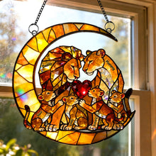 Load image into Gallery viewer, Cherish Family Love: Lion Family Suncatcher Ornament - Personalized Gift for Loved Ones Ornament PopCulturePrints
