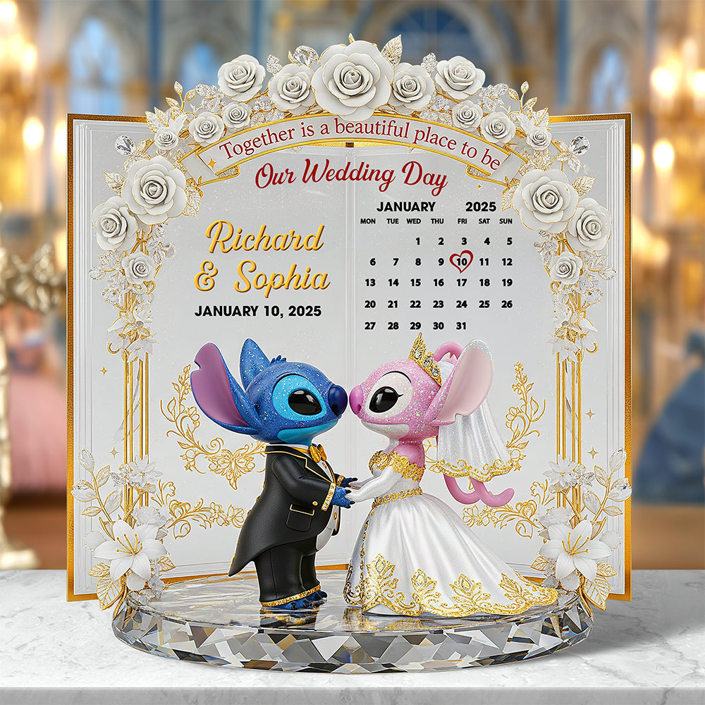 Together is a Beautiful Place to Be - Wedding Couple Plaque - Personalized Gift for Couples Shaped Plaques PopCulturePrints