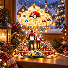 Load image into Gallery viewer, Colorful Creature Family Acrylic Light Box - Personalized Christmas Gifts For Family 01ohqn131026 Light Box PopCulturePrints
