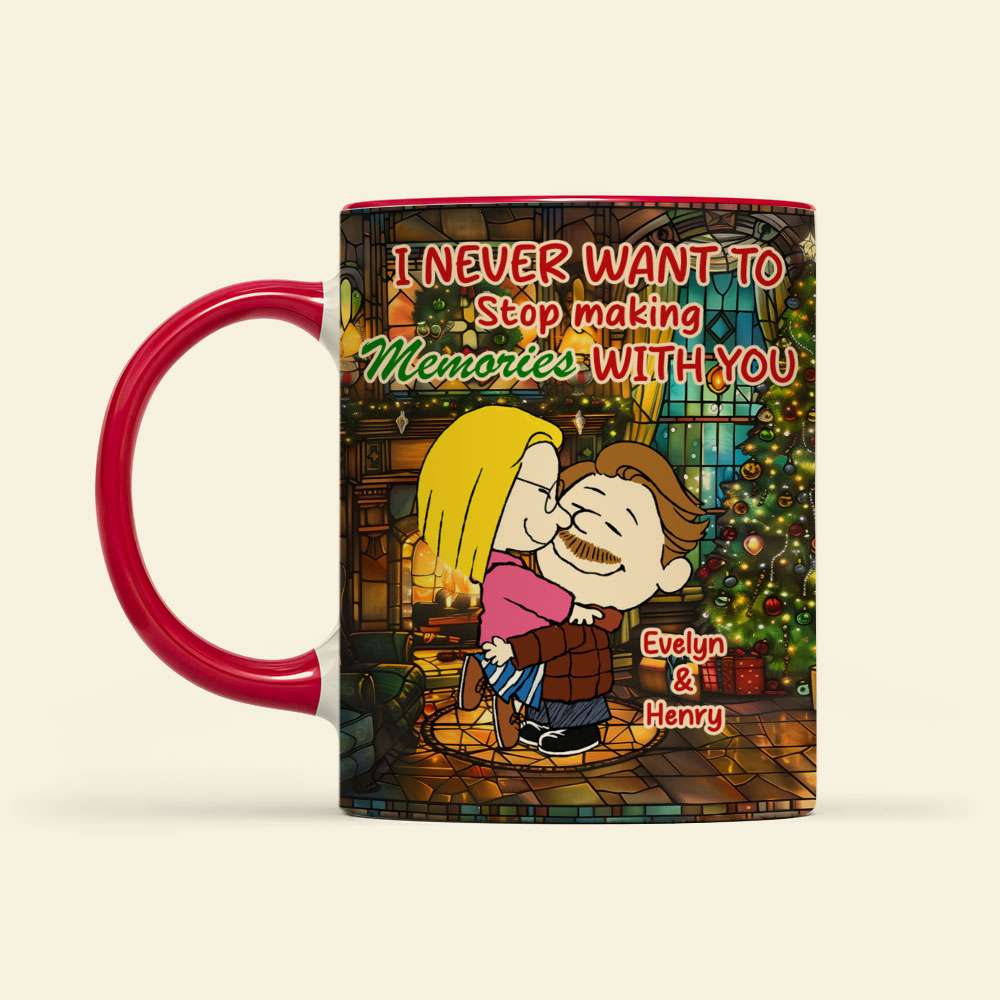 Personalized Christmas Couple Accent Mug | Heartfelt Valentine's Day Gifts Coffee Mug PopCulturePrints