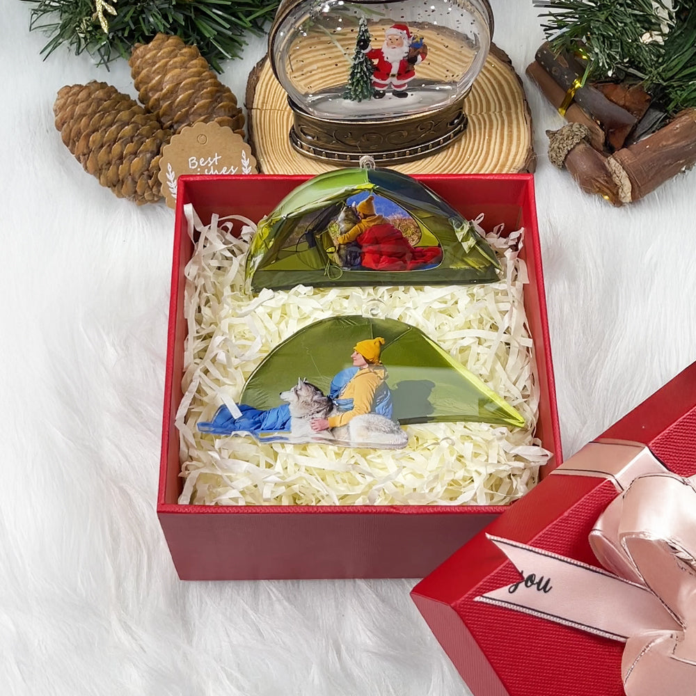 Personalized Camping Photo Ornaments Ornament PopCulturePrints