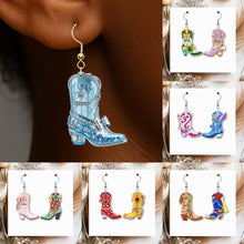 Load image into Gallery viewer, “Step Into Your Fairytale” - Fairytale Cowboy Boot Earrings - Personalized Gifts For Her Earrings PopCulturePrints
