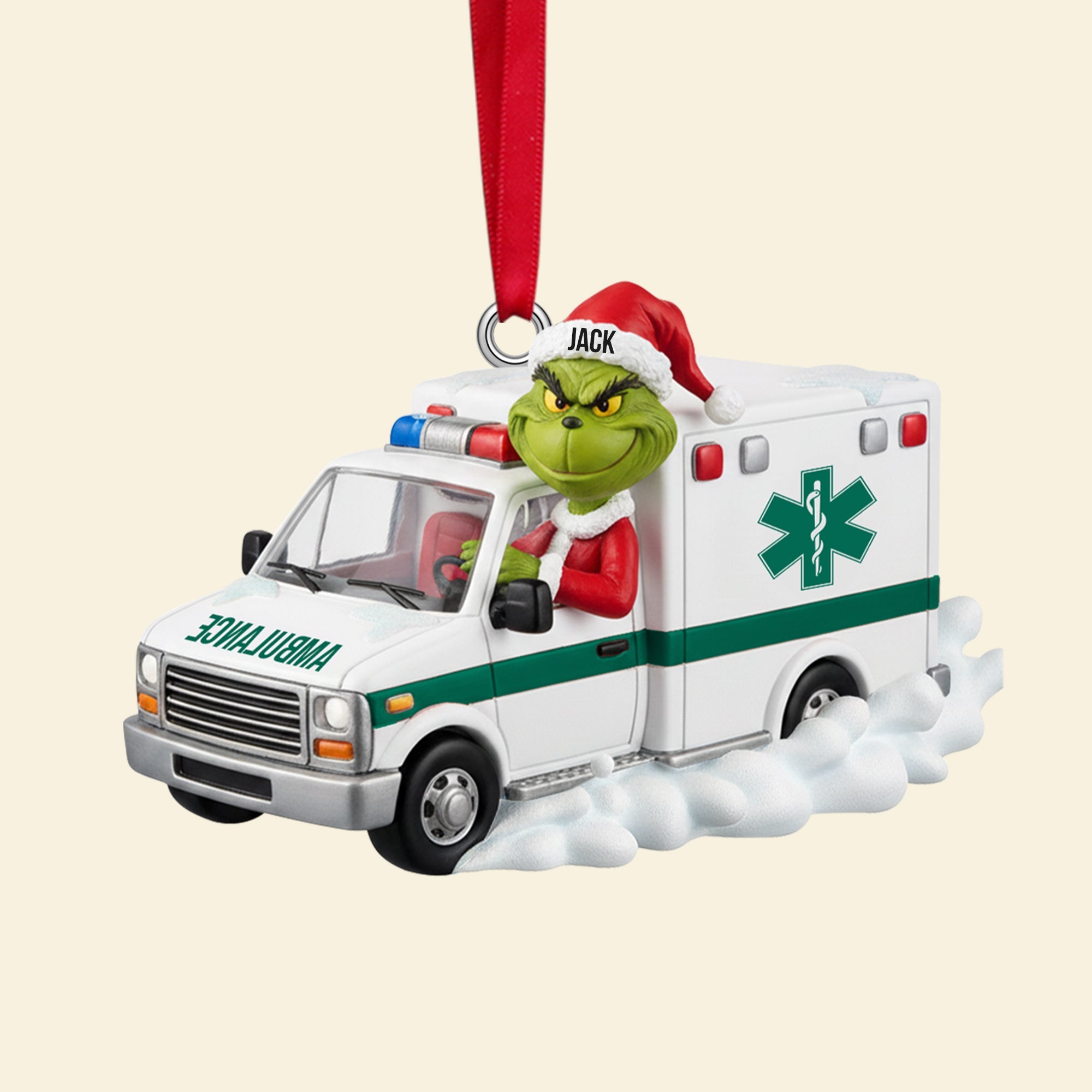“Saving Lives with a Smile” - Badass Paramedic Christmas Ornament - Personalized Gift for Paramedics, EMTs, and Healthcare Heroes Ornament PopCulturePrints